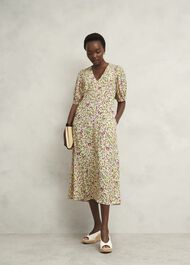 Petite Santana Dress, Ivory Multi, hi-res