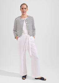 Uma Stripe Jacket, Ivory Navy, hi-res