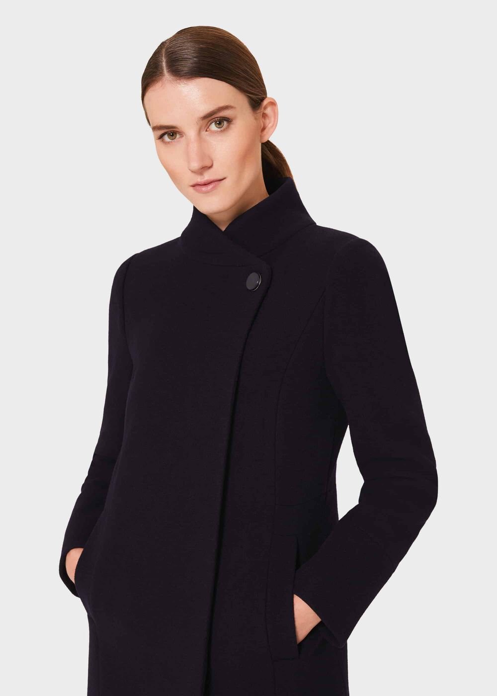 Petite Maisie Wool Blend Coat, Navy, hi-res
