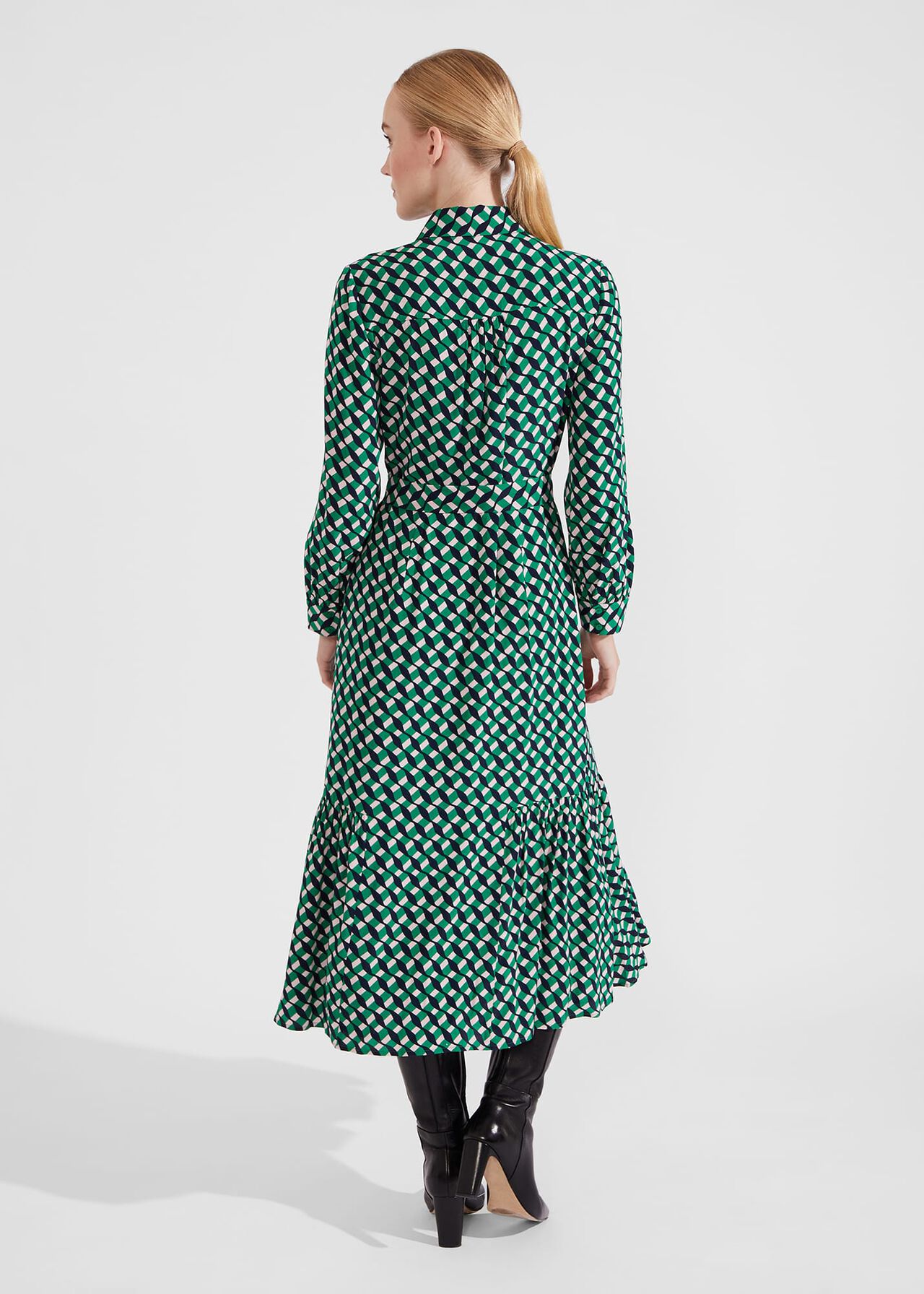 Emberly Shirt Dress, Green Multi, hi-res