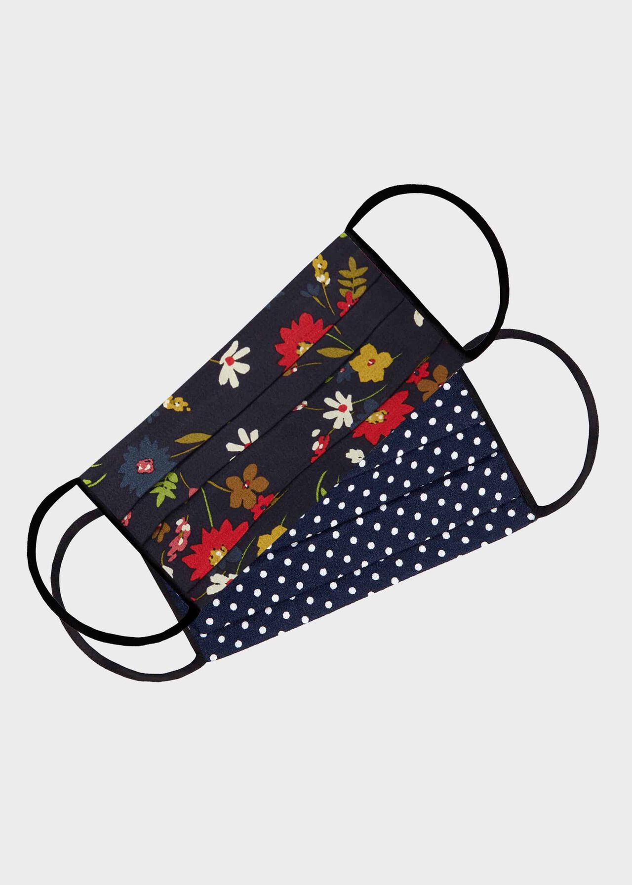 Pack Of Two Reusable Face Masks Non-Medical, Navy Multi, hi-res
