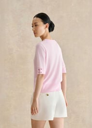 Leanne Knitted Top, Wysteria Pink, hi-res