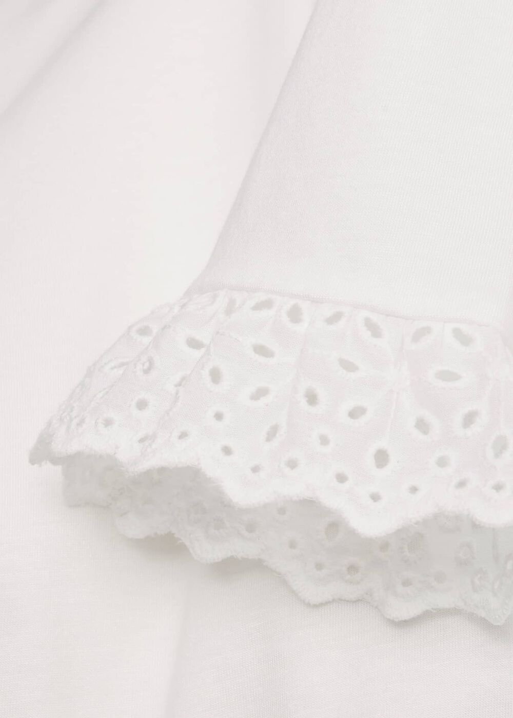Adalee Broderie Cuff Blouse, Ivory, hi-res