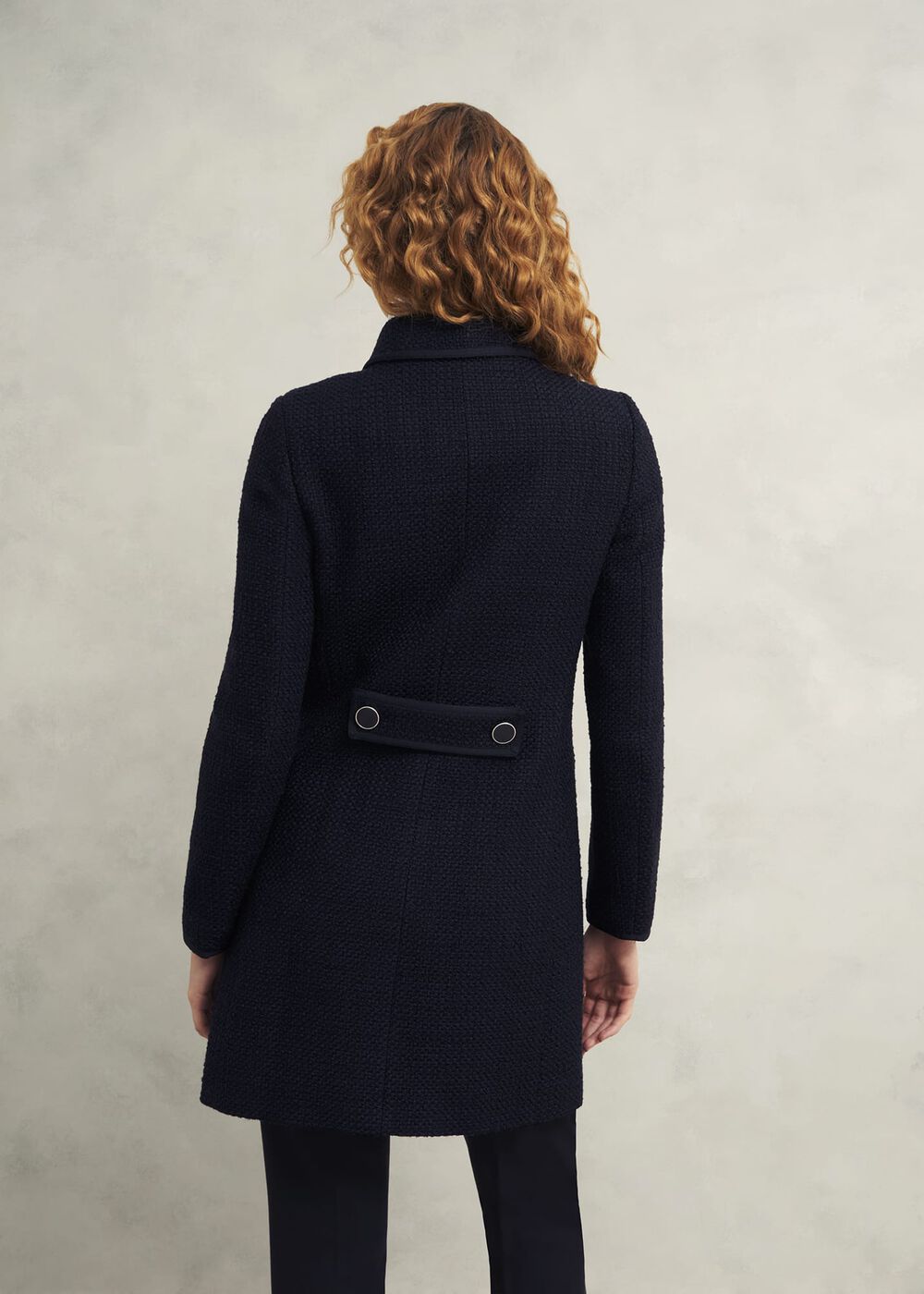 Elaine Tweed Coat, Navy, hi-res