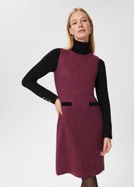 Lucia Wool Dress, Purple Multi, hi-res