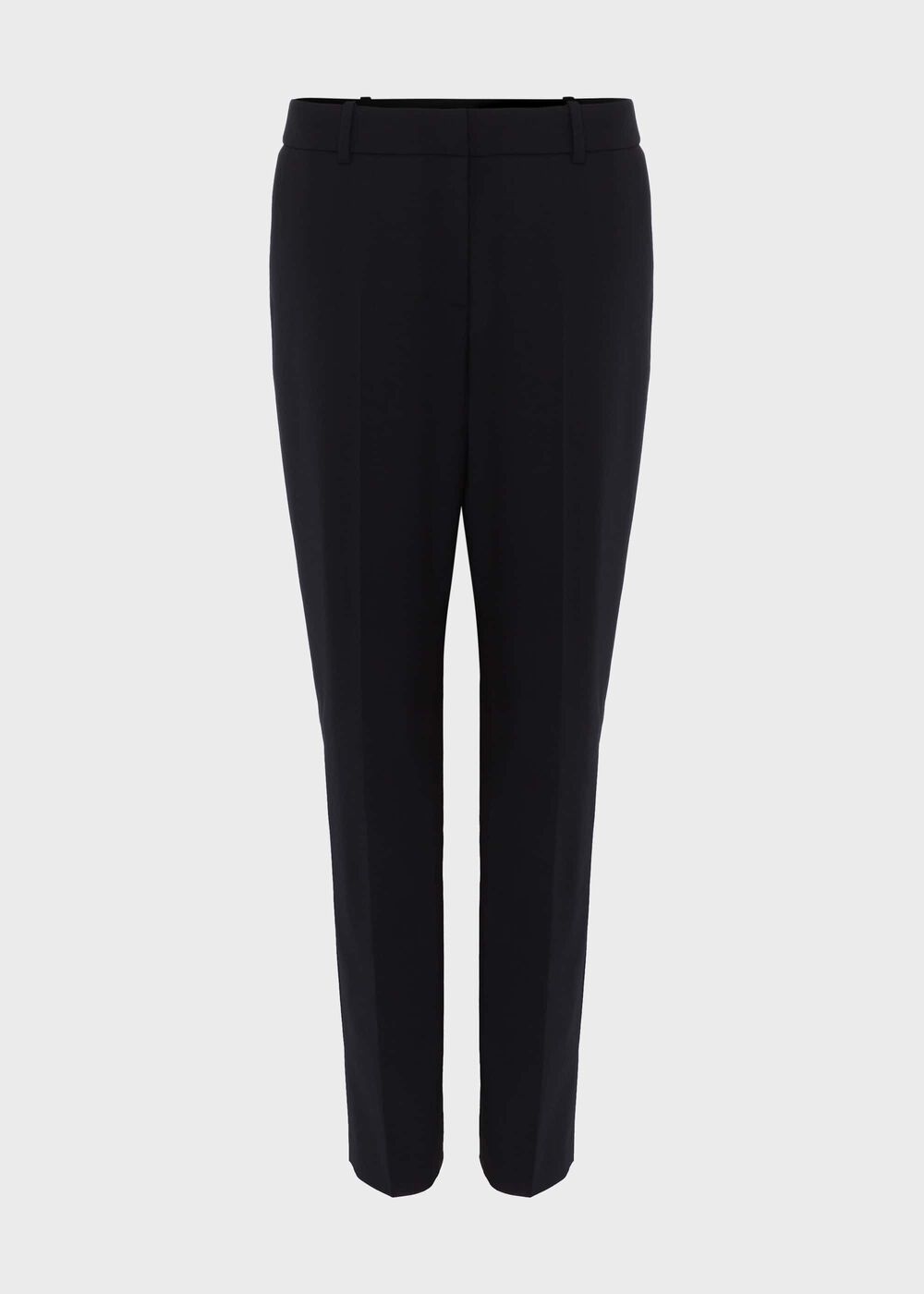 Gael Twill Tapered Trousers, Black, hi-res