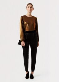 Malindi Metallic Top, Black Copper, hi-res