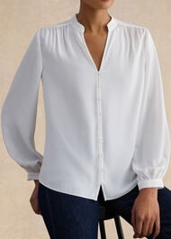 Blair Blouse, Ivory, hi-res