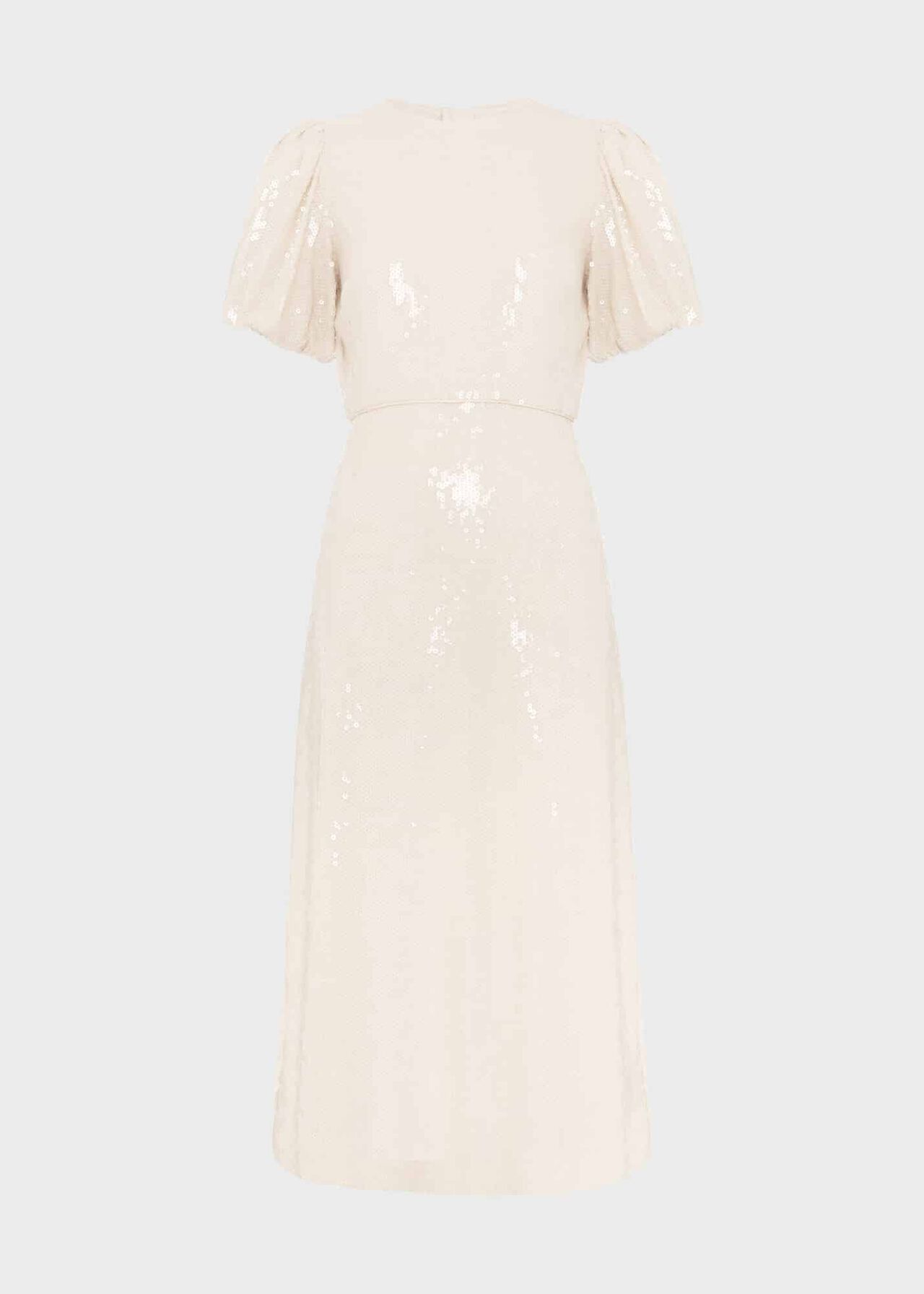 Tamzin Sequin Midi Dress, Buttercream, hi-res