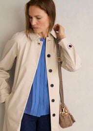 Tiana Pleat Front Top, Thistle Blue, hi-res