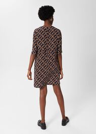 Ingrid Tunic Dress , Navy Multi, hi-res