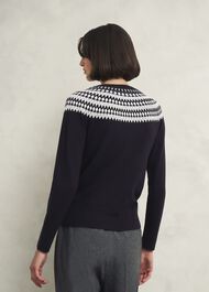 Greta Sparkle Fairisle Sweater , Navy Multi, hi-res