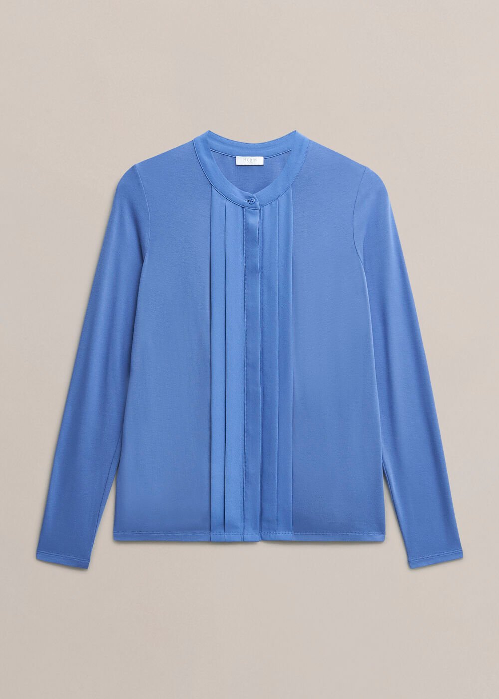 Tiana Pleat Front Top, Thistle Blue, hi-res