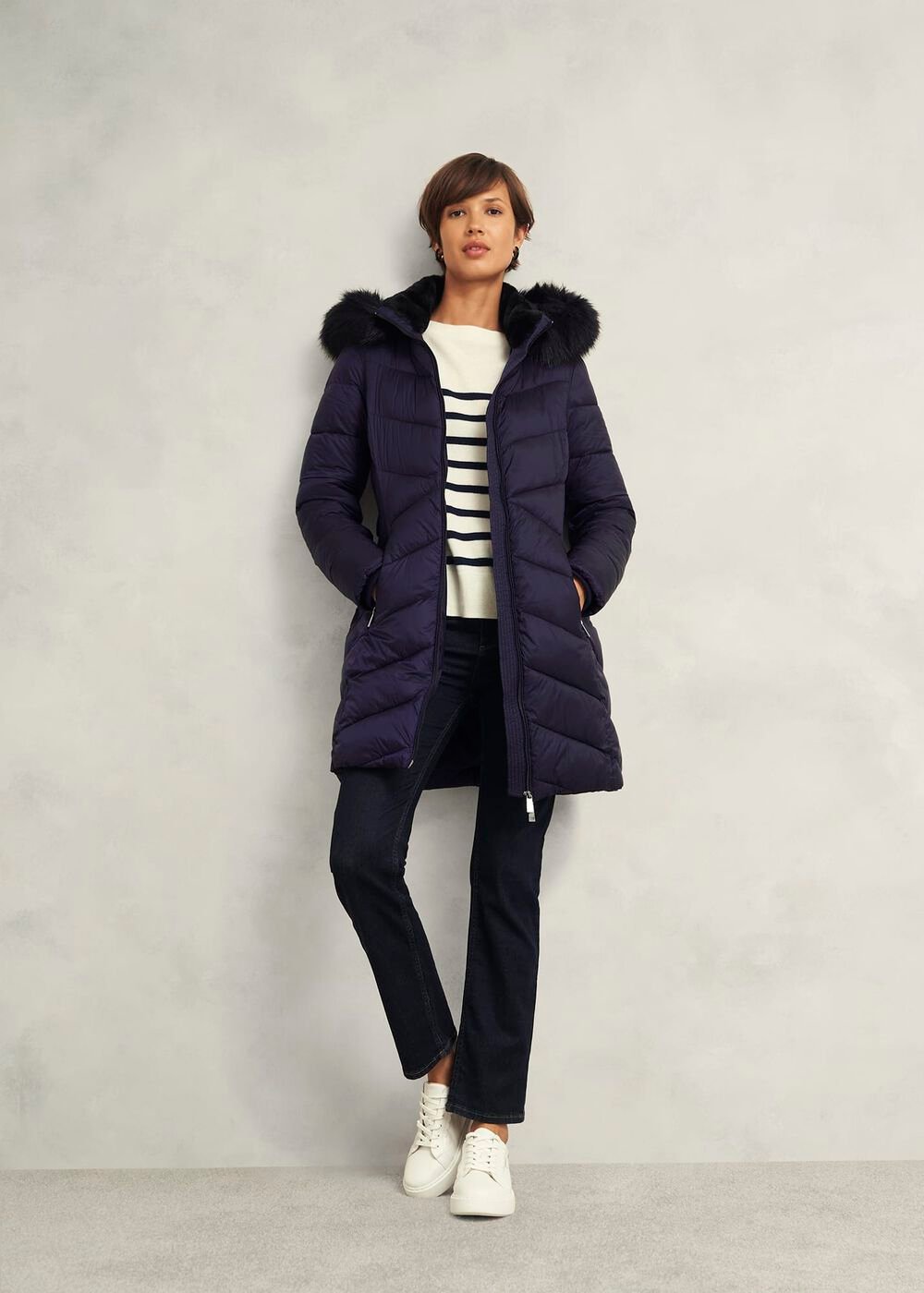 Petite Alis Puffer, Navy, hi-res
