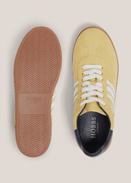 Khloe Suede Trainers, Yellow Multi, hi-res