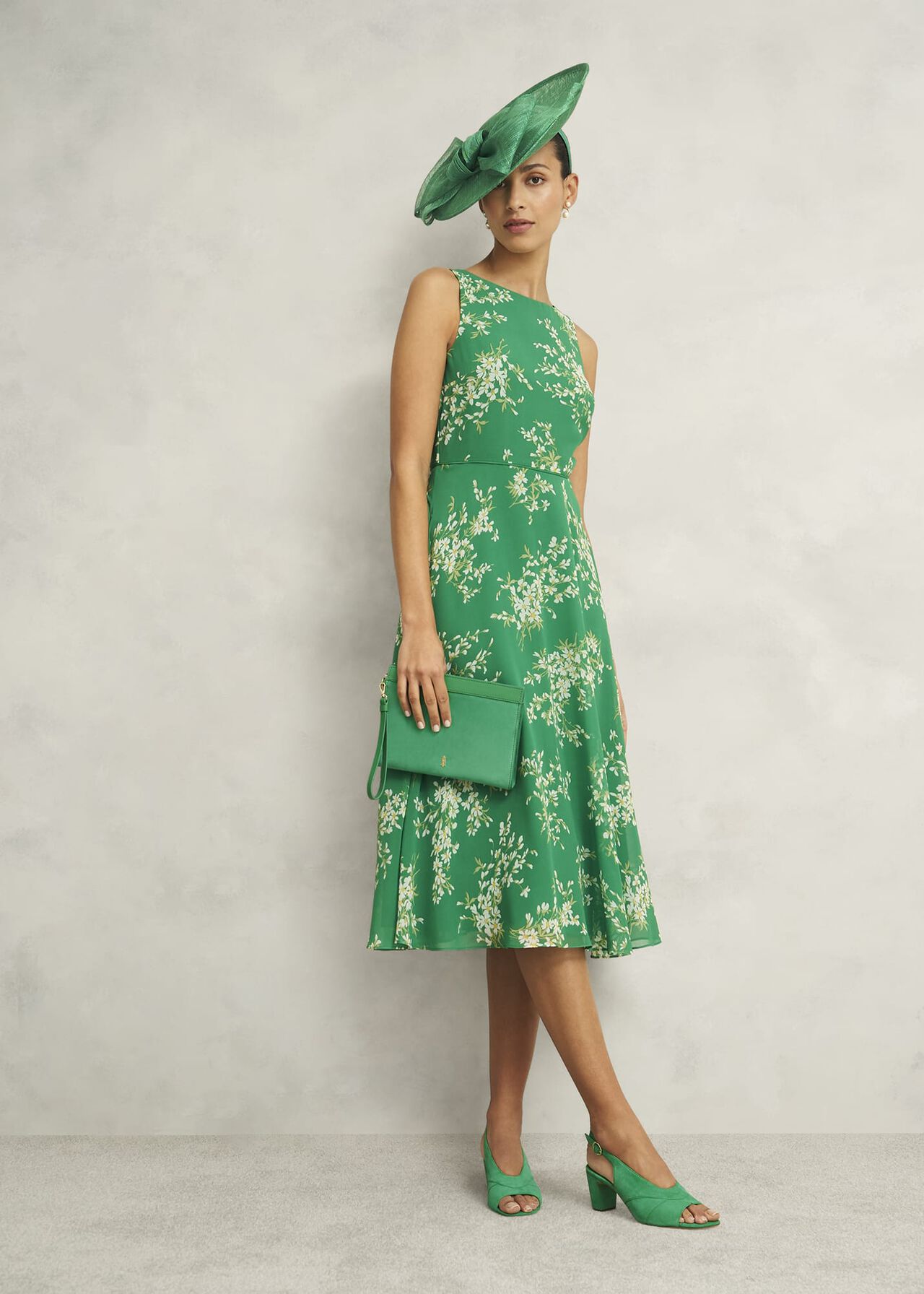 Karina Suede Sandals, Cilantro Green, hi-res