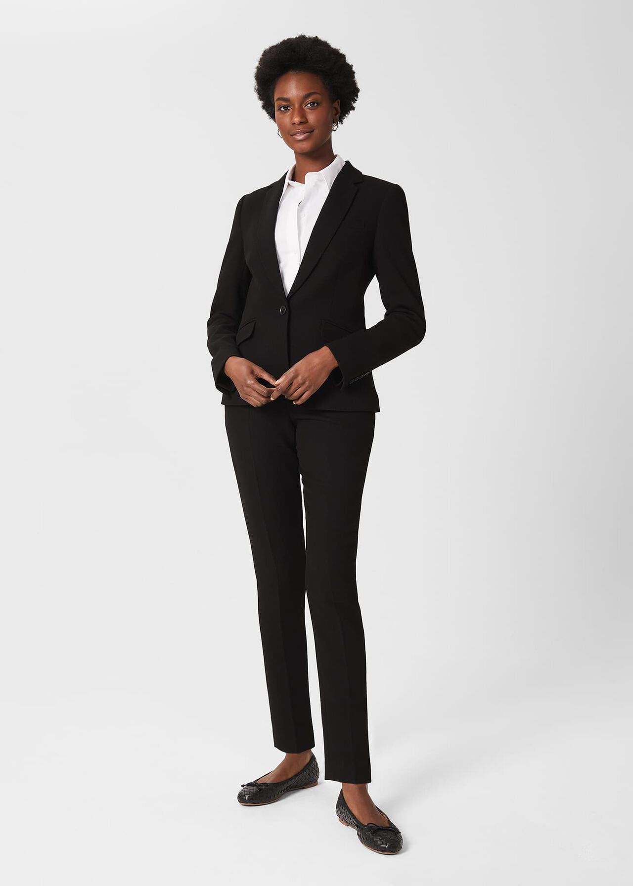 Ophelia Slim Trousers With Stretch, Black, hi-res