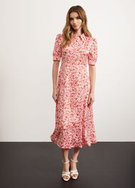 Chiswell Paris Shirt Dress, Red Ivory, hi-res