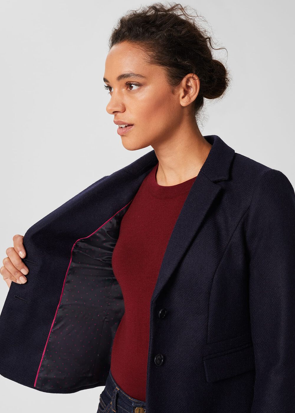 Hackness Wool Jacket, True Navy, hi-res