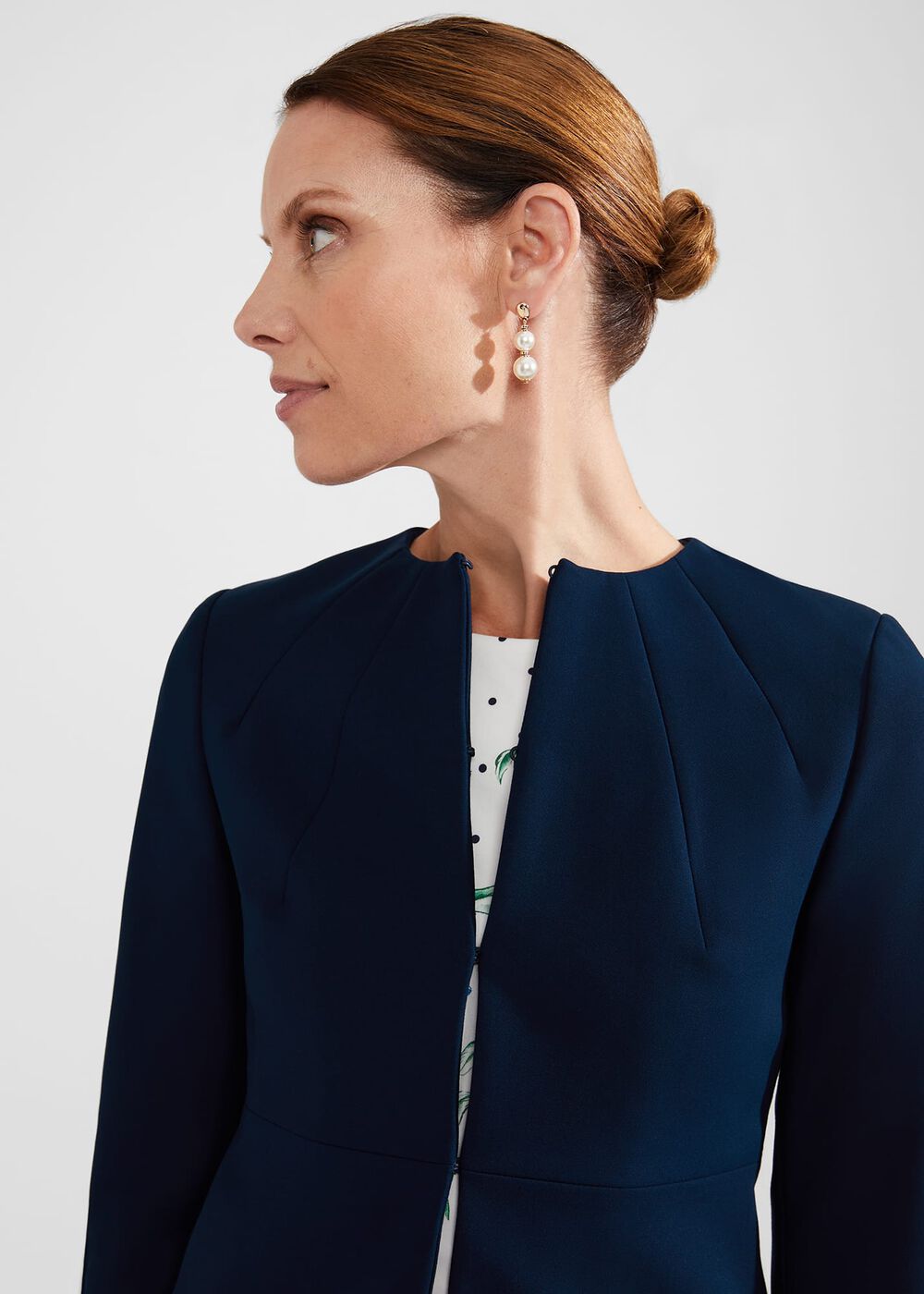 Natalia Sculpted Jacket, Midnight Navy, hi-res