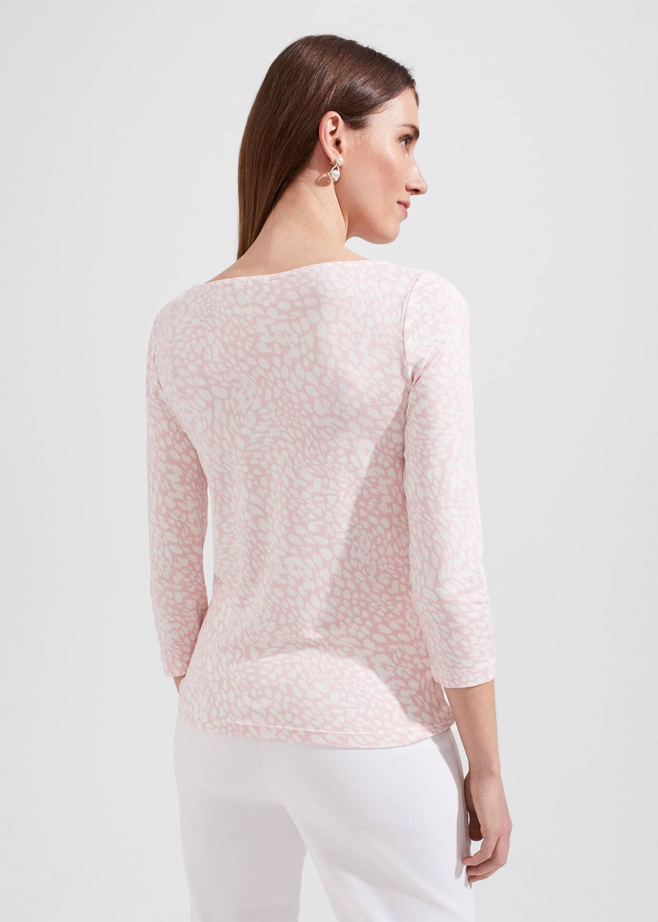 Sonya Printed Top, Pink Ivory, hi-res
