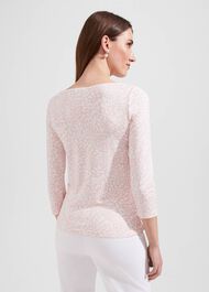 Sonya Printed Top, Pink Ivory, hi-res