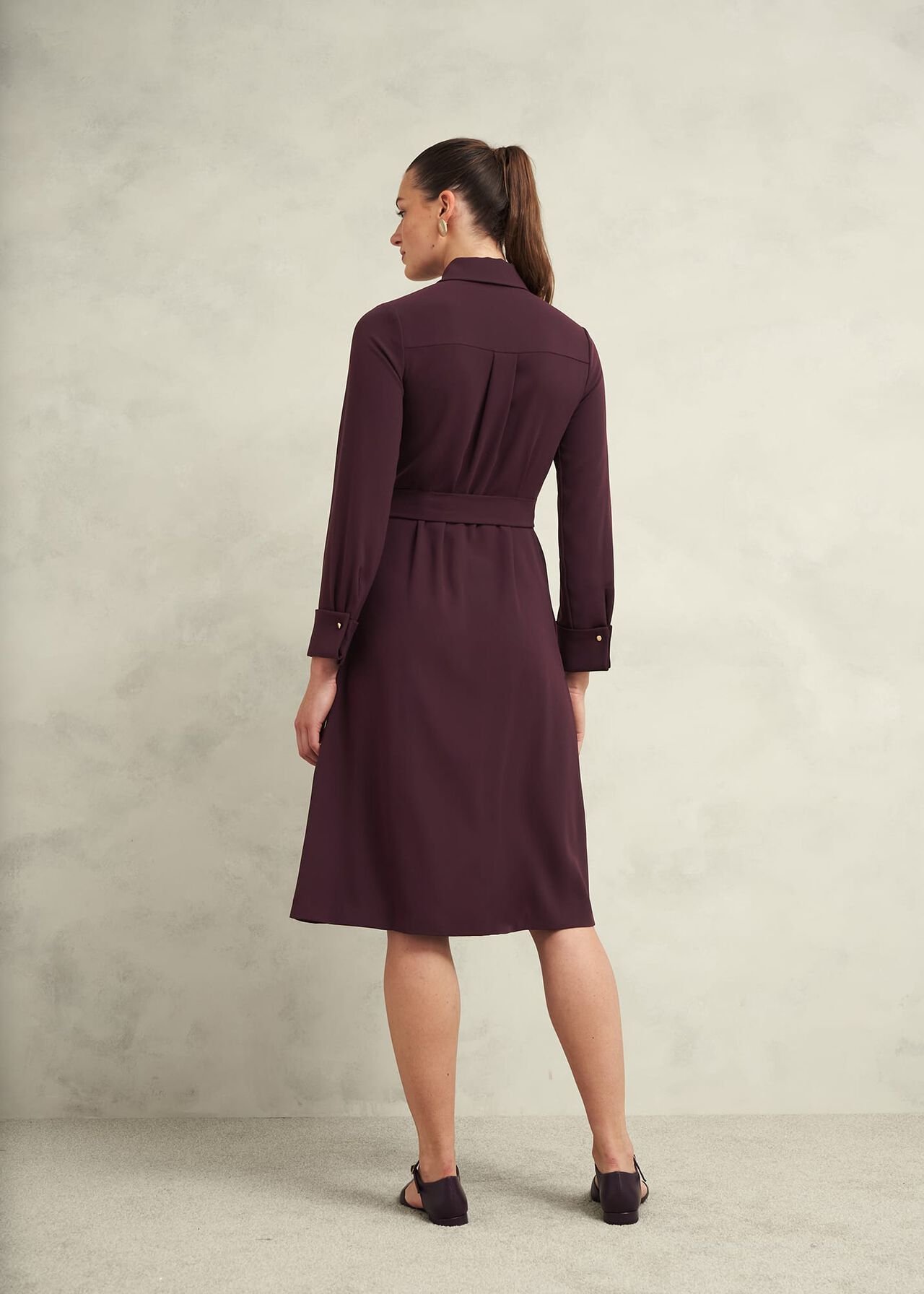 Robyn Shirt Dress, Malbec Purple, hi-res