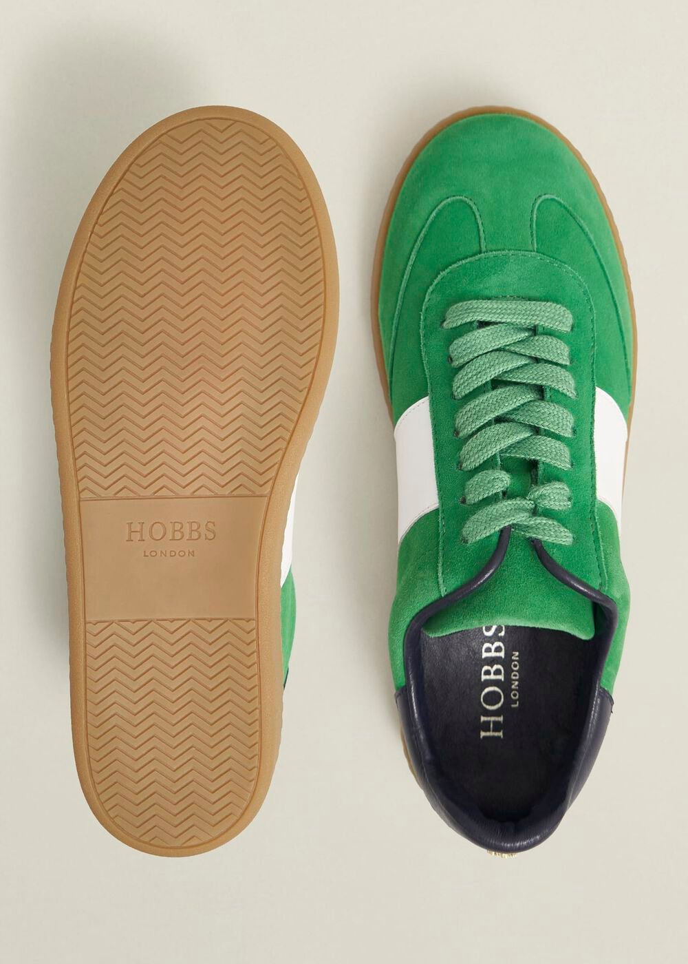 Etta Suede Trainers, Green Multi, hi-res
