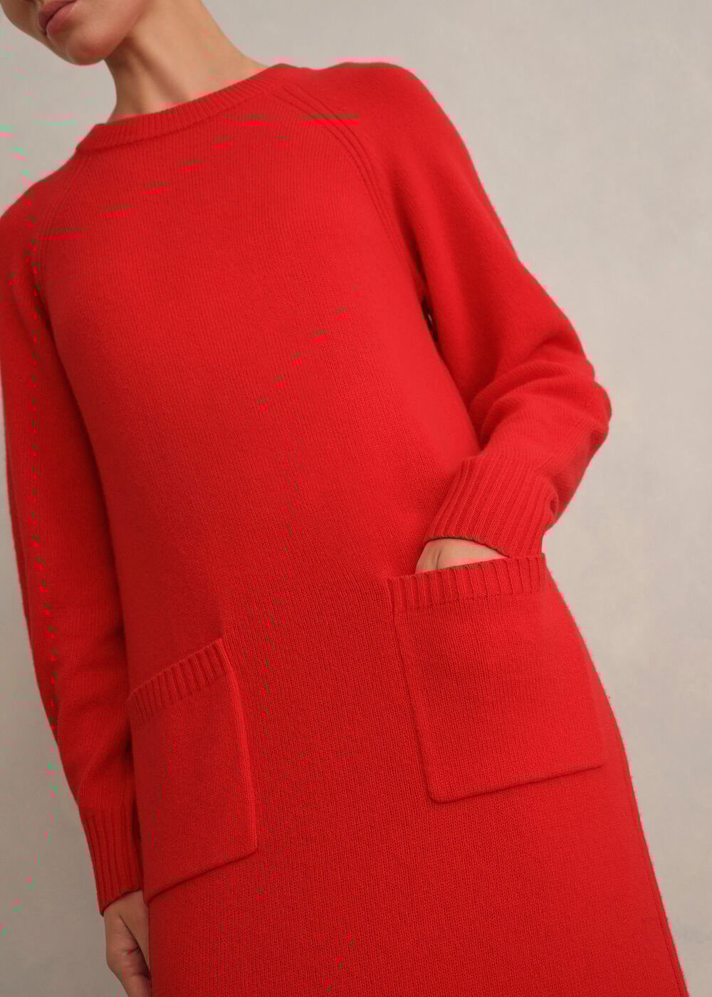 Claudia Knitted Dress, Pepper Red, hi-res