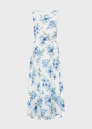 Carly Floral Midi Dress, Ivory Multi, hi-res