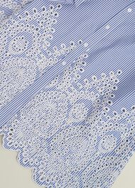 Juliette Cotton Dress, Blue Ivory, hi-res