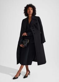Diana Wool Skirt, Black, hi-res