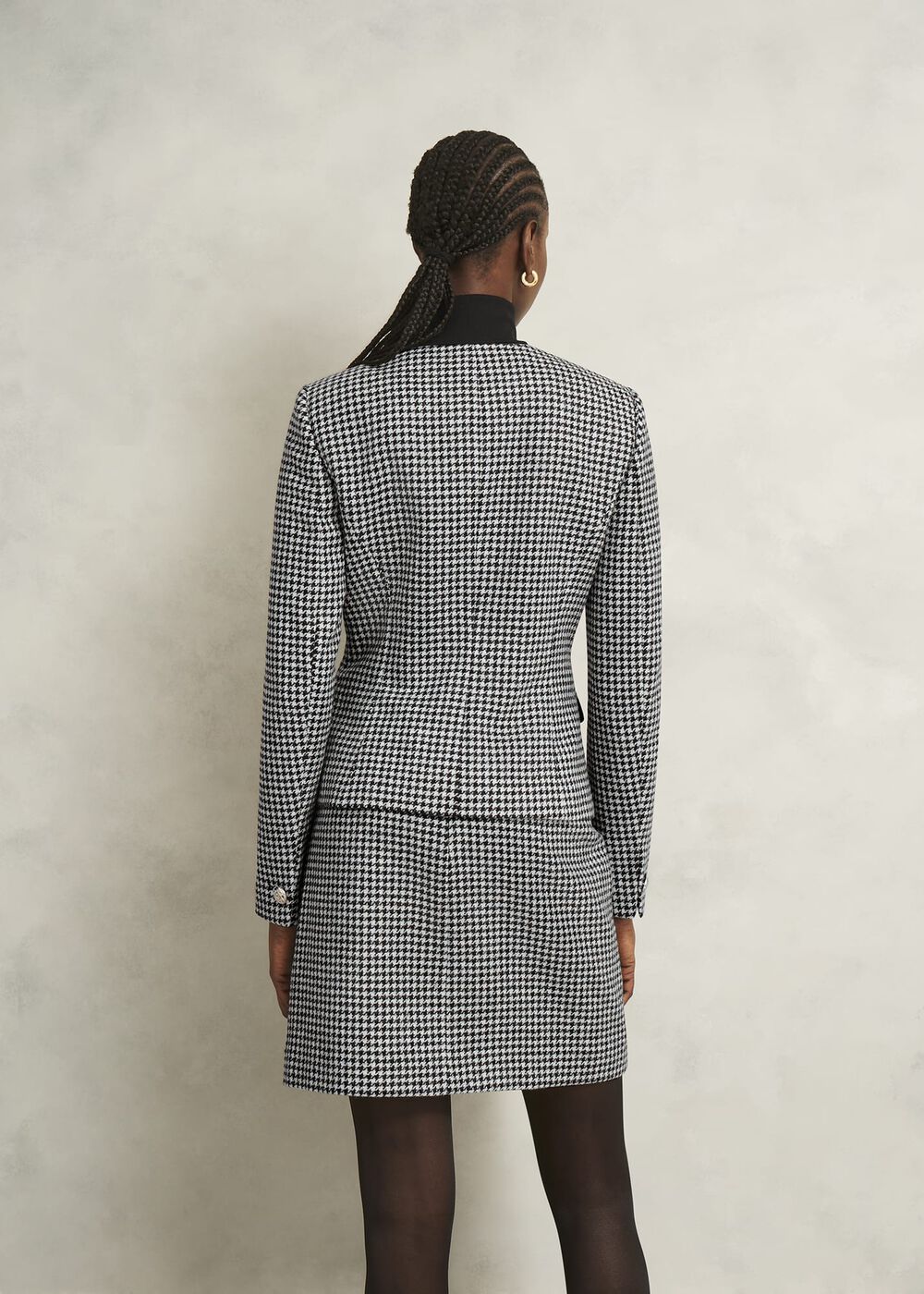 Dolly Wool Jacket, Black White, hi-res