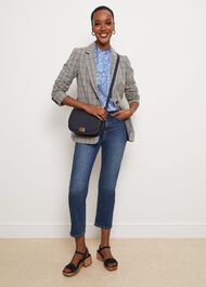 Alden Blouse, Blue Ivory, hi-res