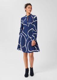 Brea Dress, Deep Blue Multi, hi-res