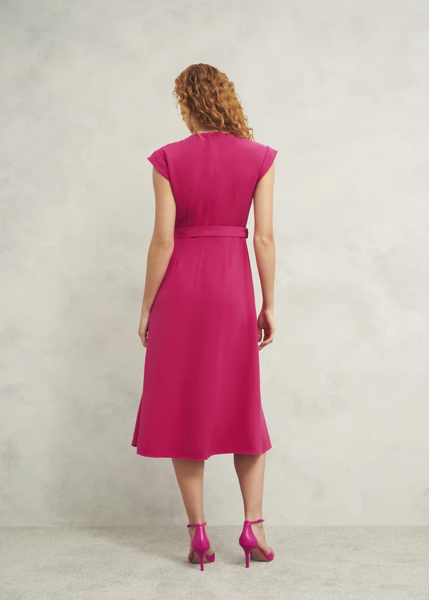 Hobbs meera dress raspberry pink sales