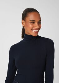 Mischa Roll Neck, Navy, hi-res