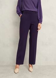 Fenella Straight Trousers, Grape Purple, hi-res