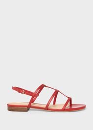 Francis Leather Sandal, Raspberry, hi-res