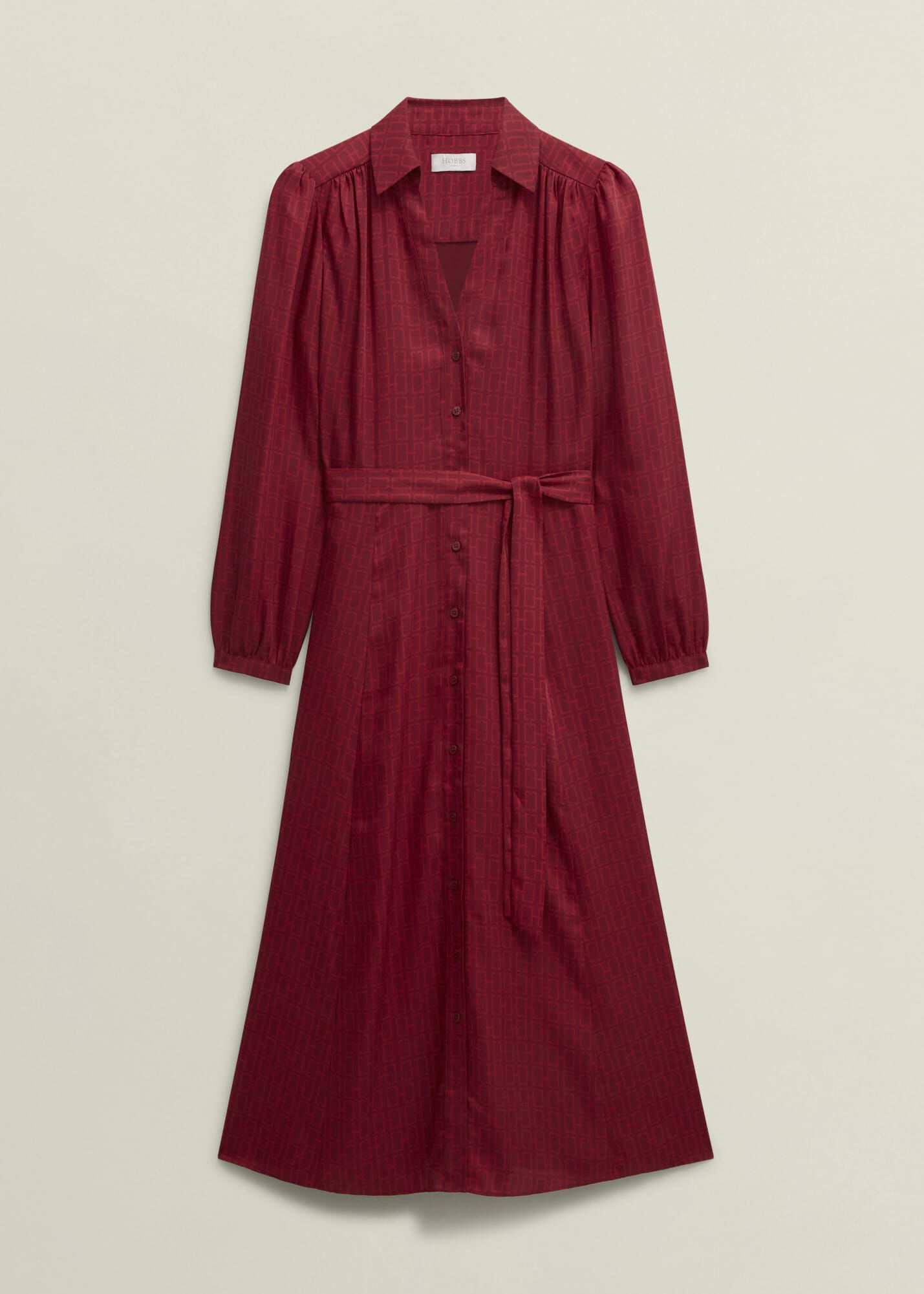 Red shirt dress top
