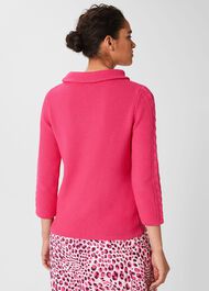 Camilla Cotton Sweater, Azalea Pink, hi-res