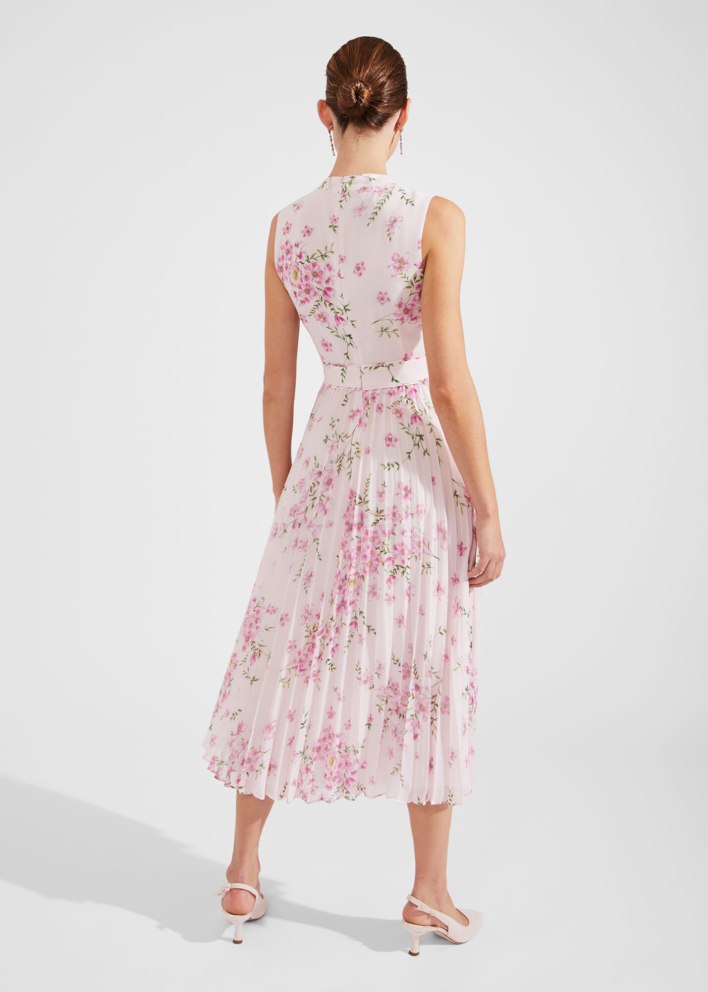 Veronica Pleated Floral Dress | Hobbs US |
