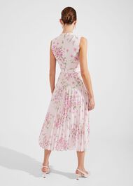 Veronica Pleated Floral Dress, Pink Multi, hi-res