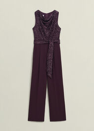 Petite Zuri Jumpsuit, Onyx Red, hi-res