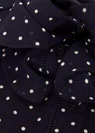 Rosana Polka Dot Top, Navy Ivory, hi-res