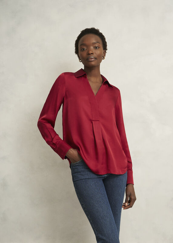 Marie Satin Blouse