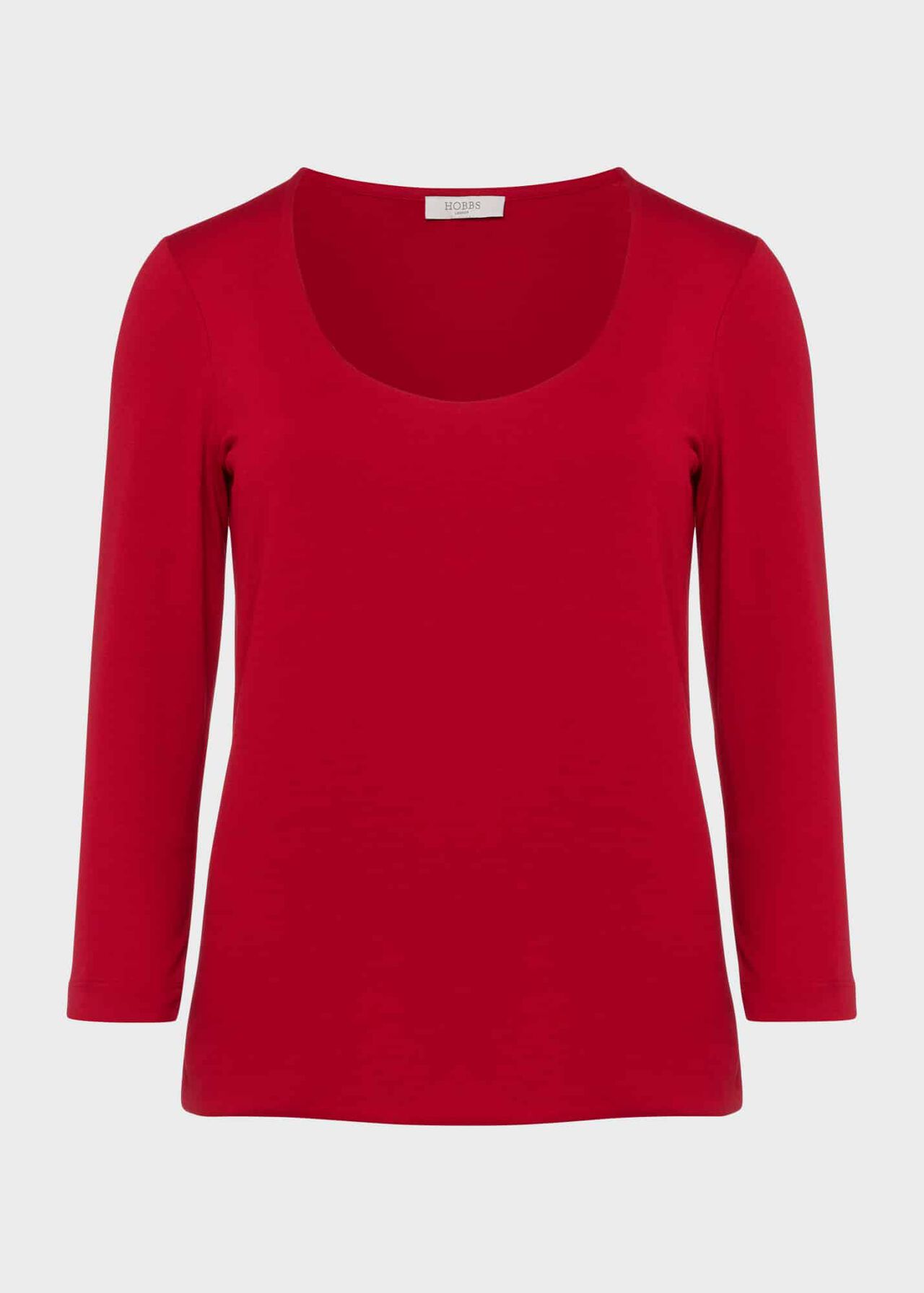 Daisy Double Fronted Top, Firebrick Red, hi-res