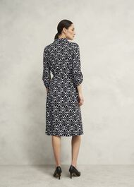 Petite Cali Dress, Navy Ivory, hi-res