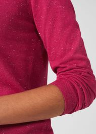 Penny Sparkle Sweater, Pink Silver, hi-res