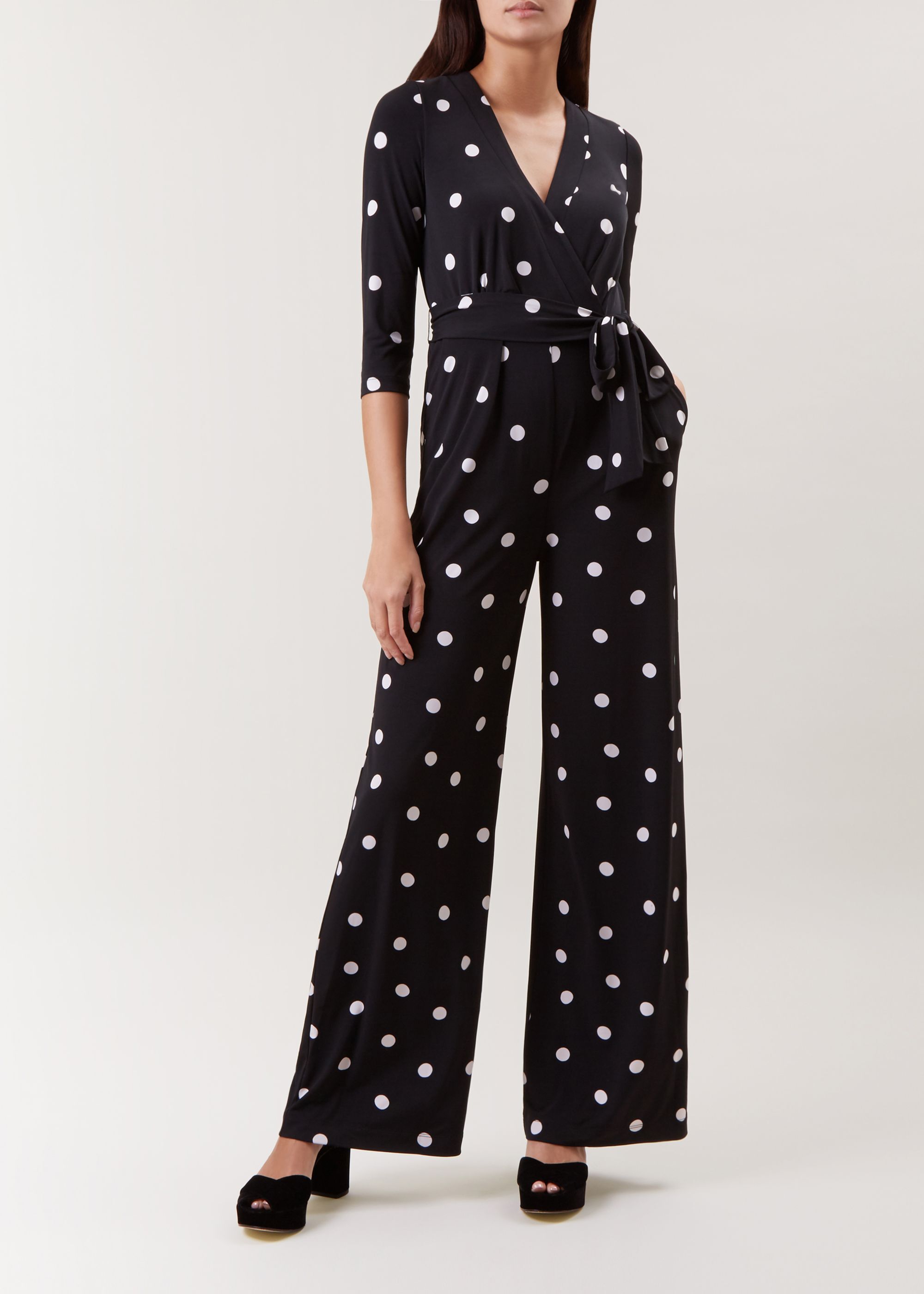 spotty culotte jumpsuit